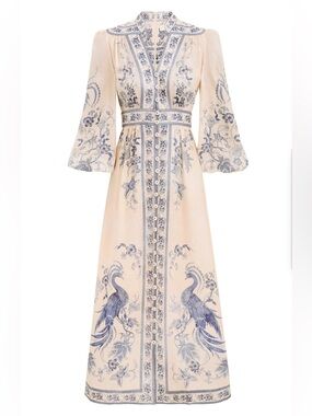 Zimmermann Lucky Plunge Midi Dress